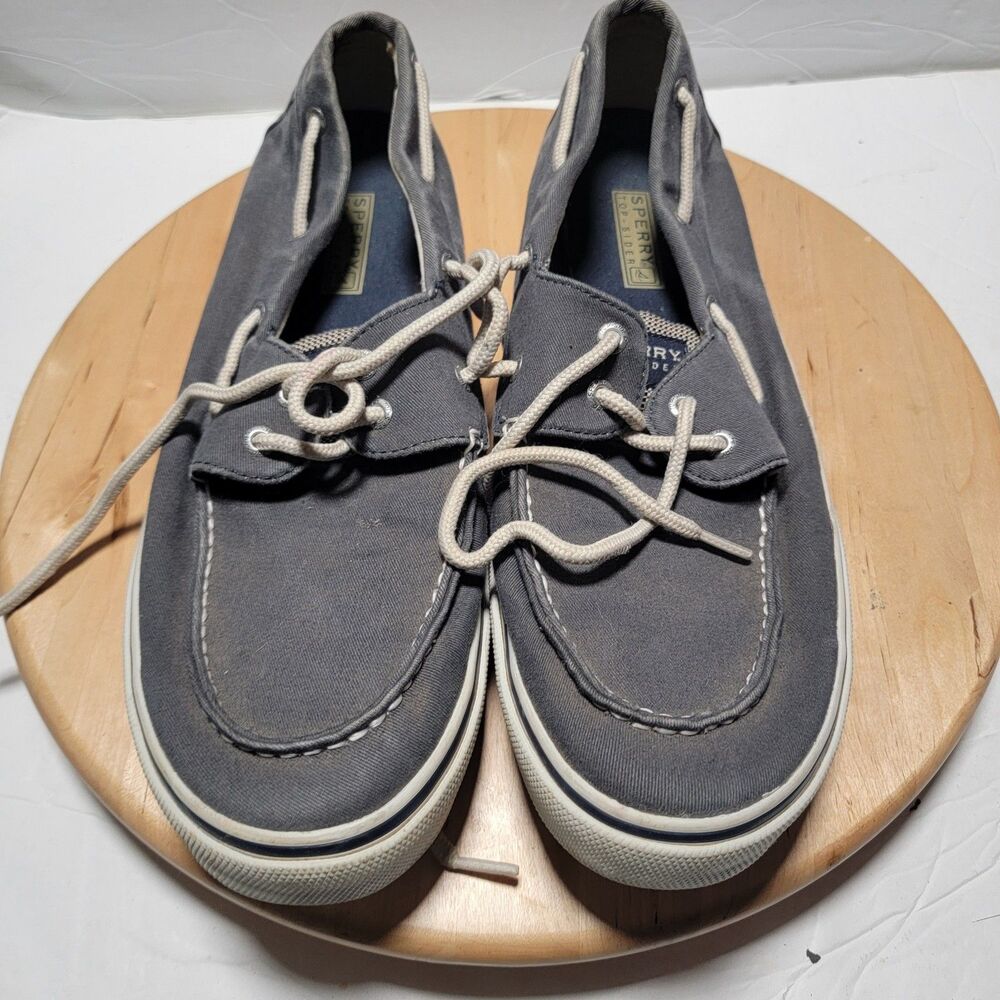 Sperry Top Sider 077914  Mens Distressed Denim 2 Eye Boat Shoes US Size 13 M